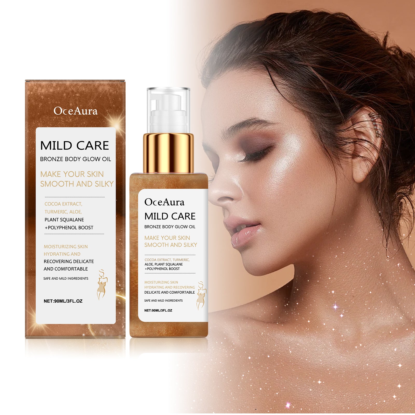 OceAura Antique Bronze Body Shimmer Oil