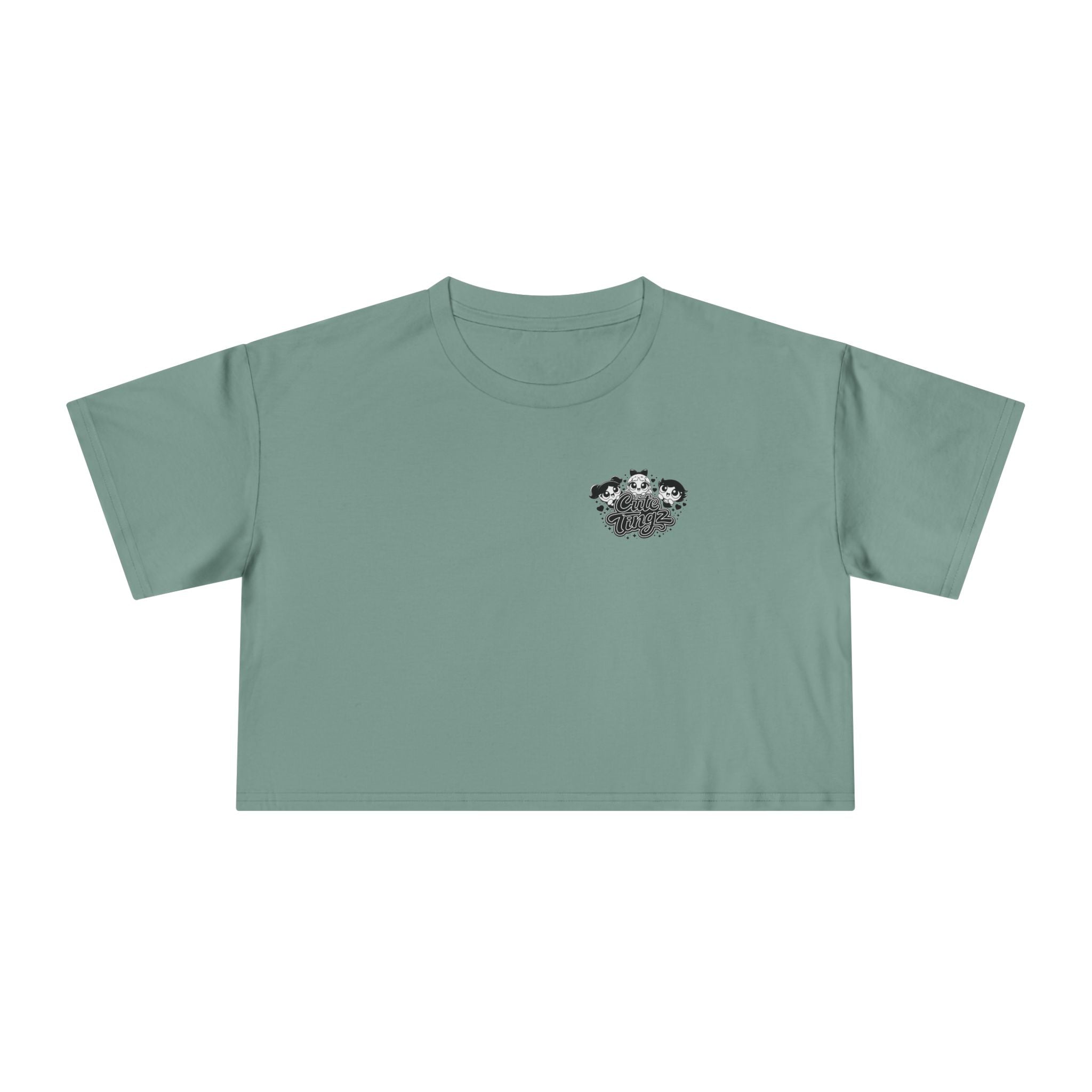 Cute Tingz Trio graphic Retro Crop Tee