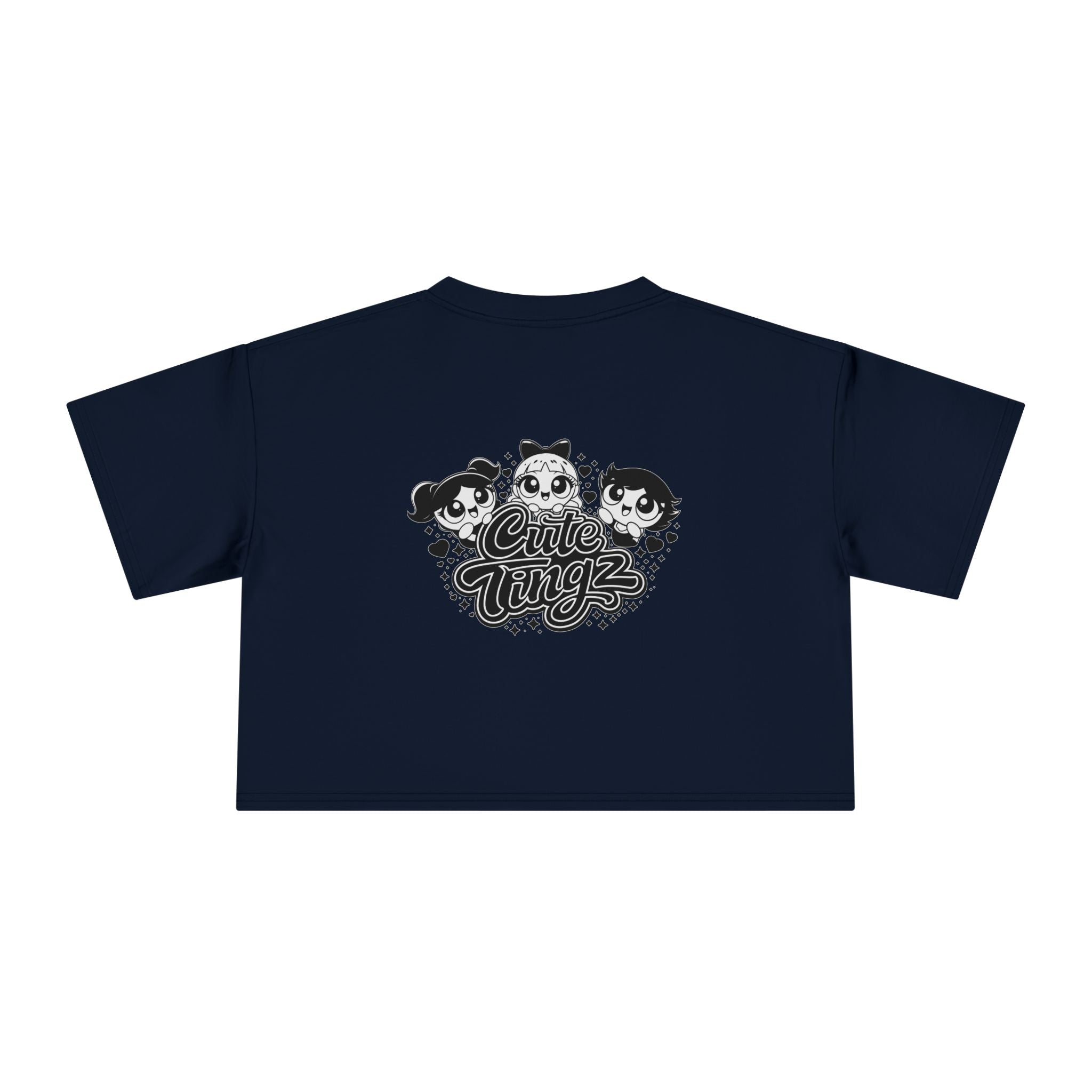 Cute Tingz Trio graphic Retro Crop Tee