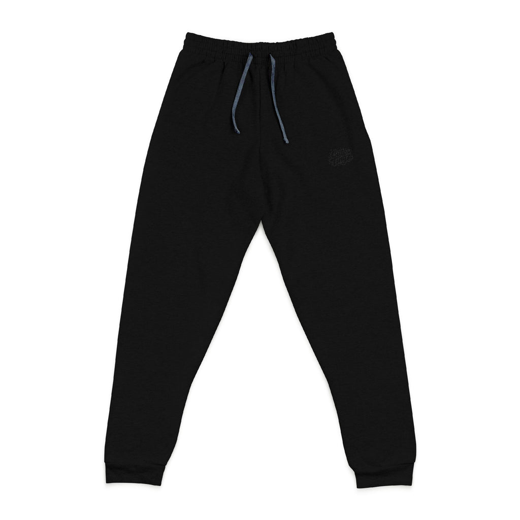 Cute Spider Embroidery Joggers | Grey Sweatpants with Small Chest Patch
