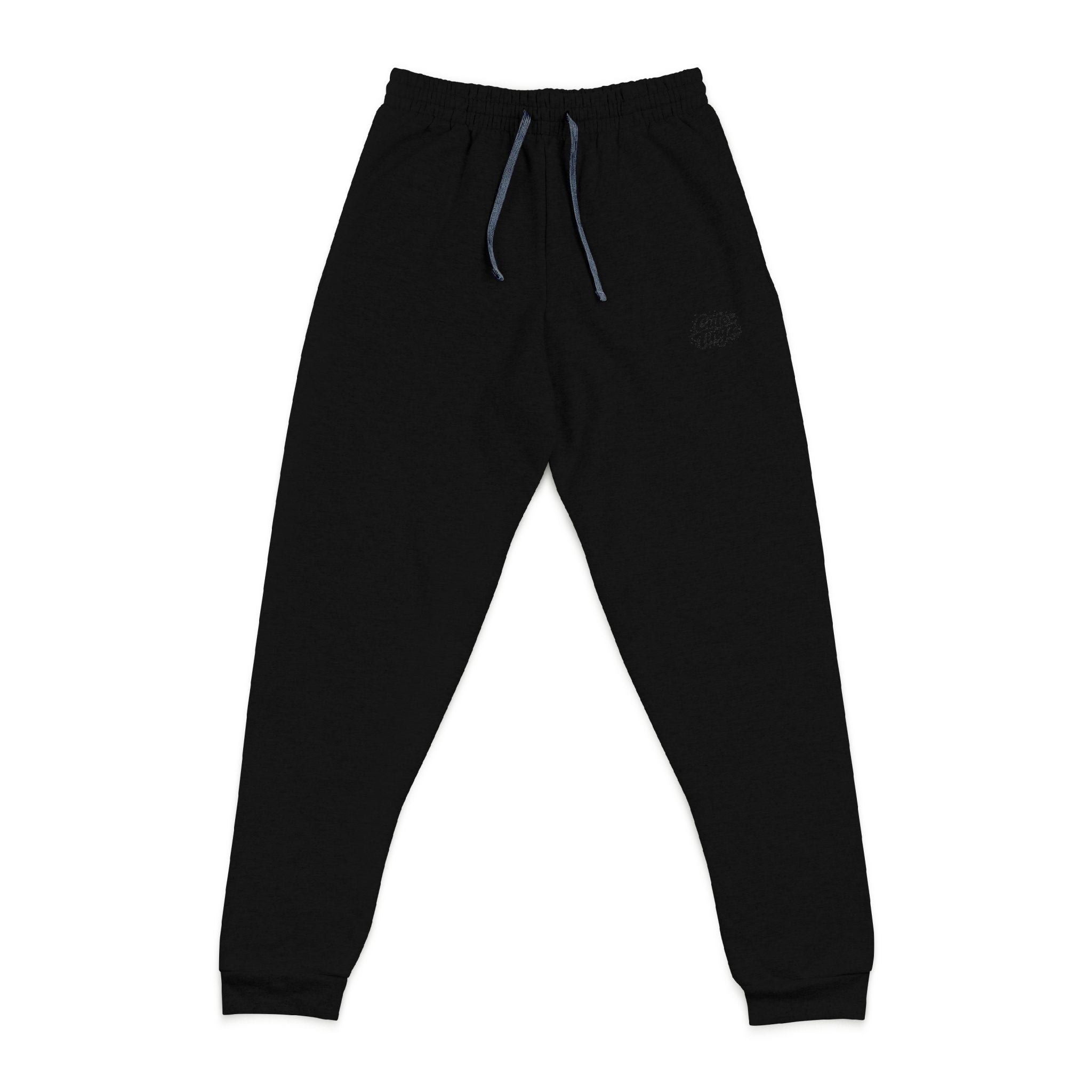 Cute Spider Embroidery Joggers | Grey Sweatpants with Small Chest Patch