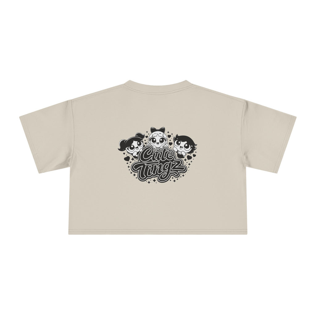 Cute Tingz Trio graphic Retro Crop Tee