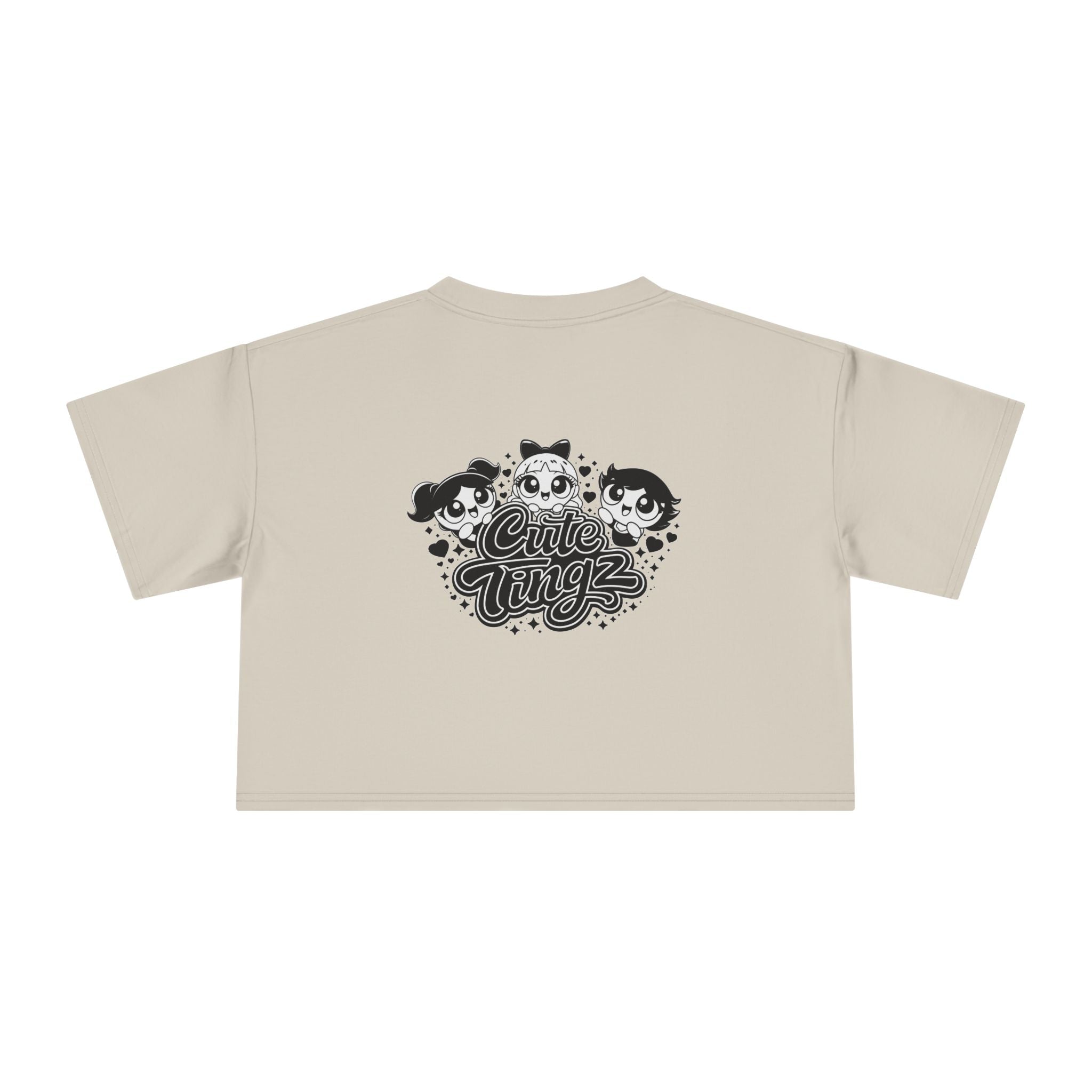 Cute Tingz Trio graphic Retro Crop Tee