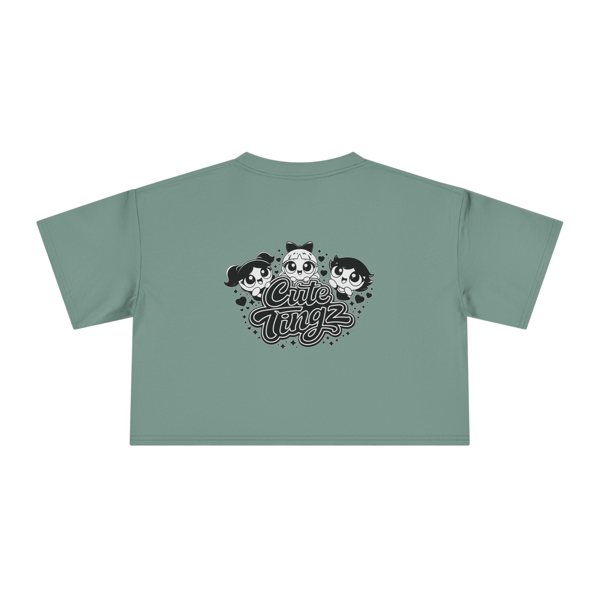 Cute Tingz Trio graphic Retro Crop Tee