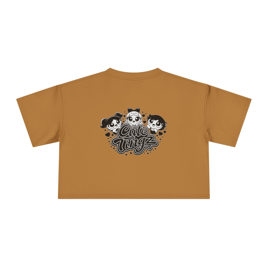 Cute Tingz Trio graphic Retro Crop Tee