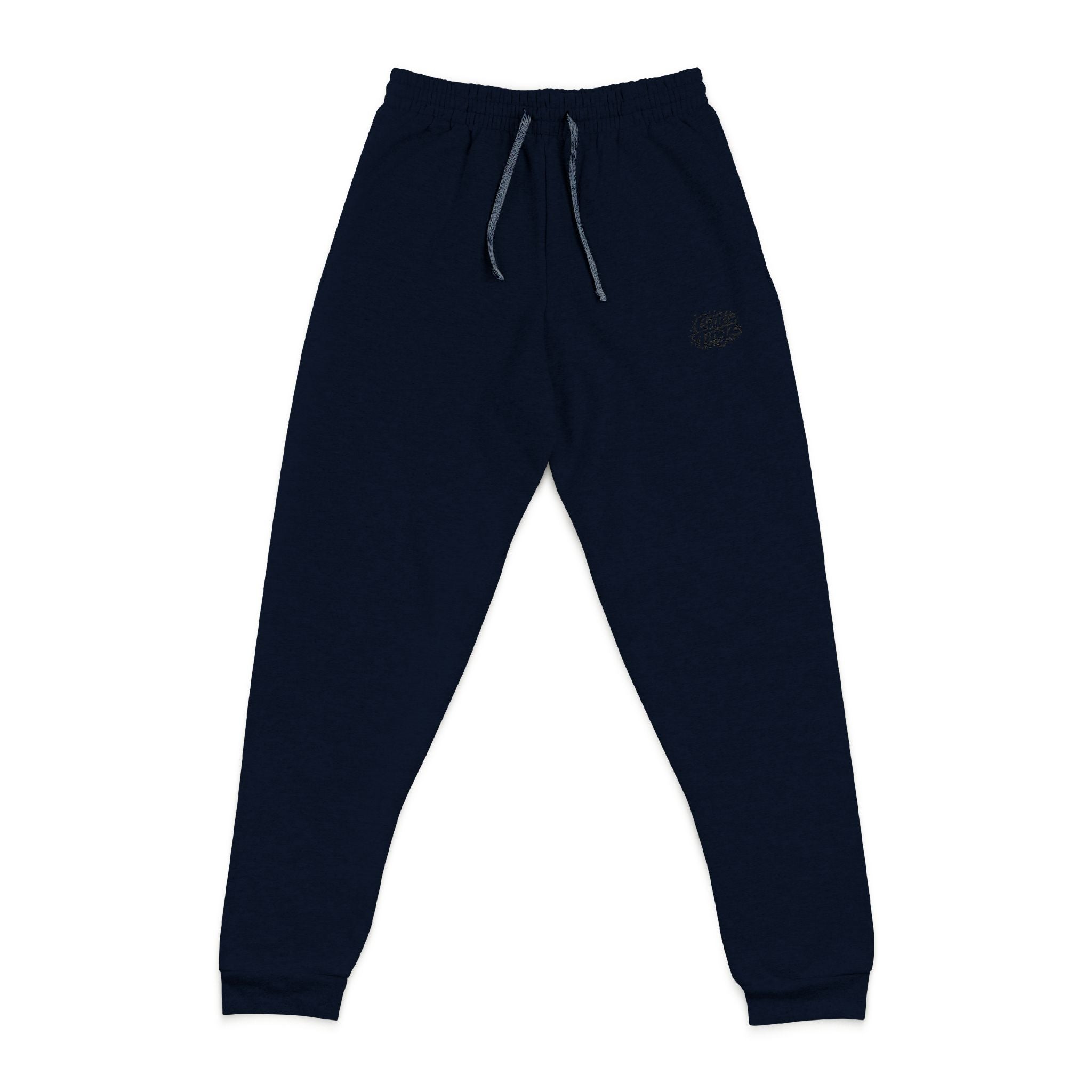 Cute Spider Embroidery Joggers | Grey Sweatpants with Small Chest Patch