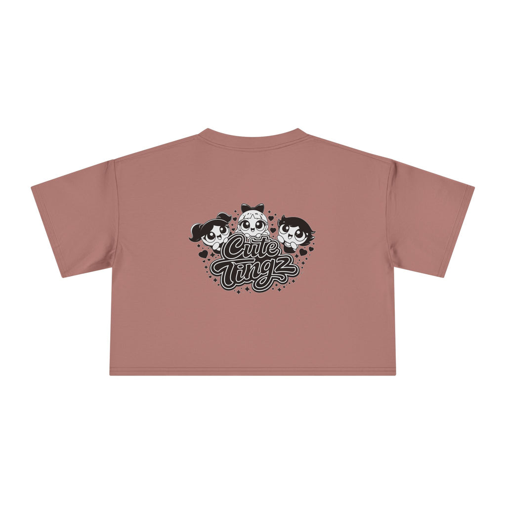 Cute Tingz Trio graphic Retro Crop Tee