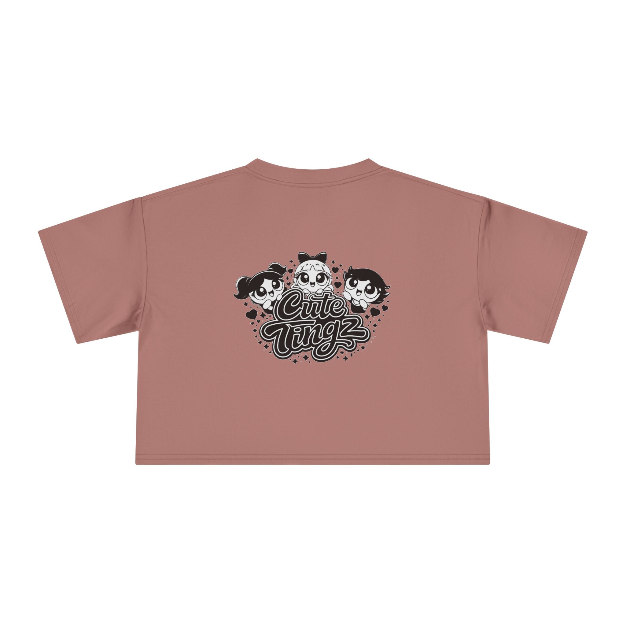 Cute Tingz Trio graphic Retro Crop Tee