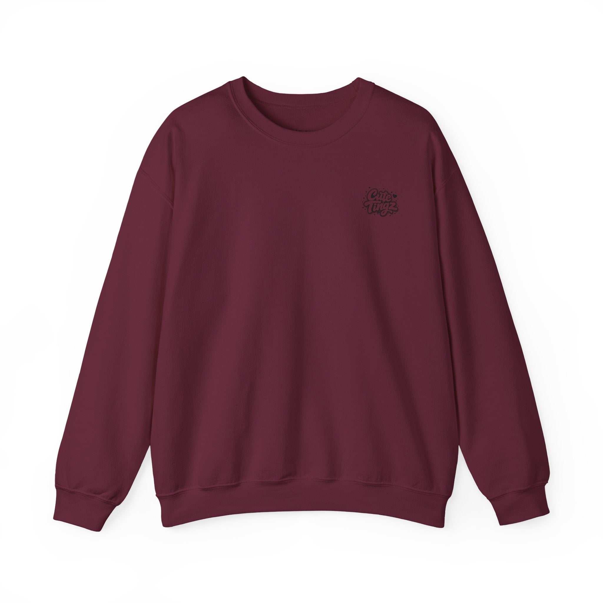 Adult Crewneck Sweatshirt — White Graphic Logo Pullover