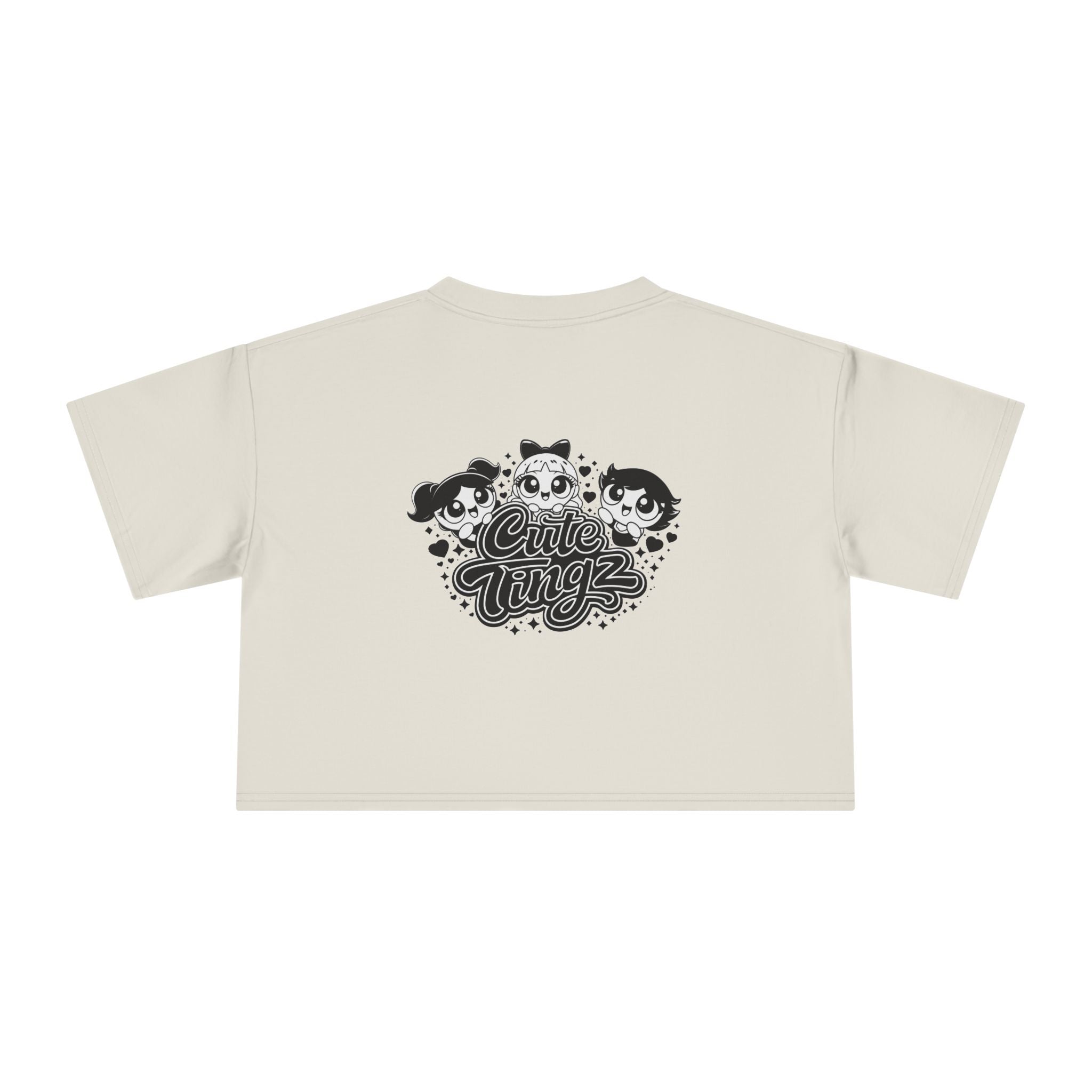 Cute Tingz Trio graphic Retro Crop Tee