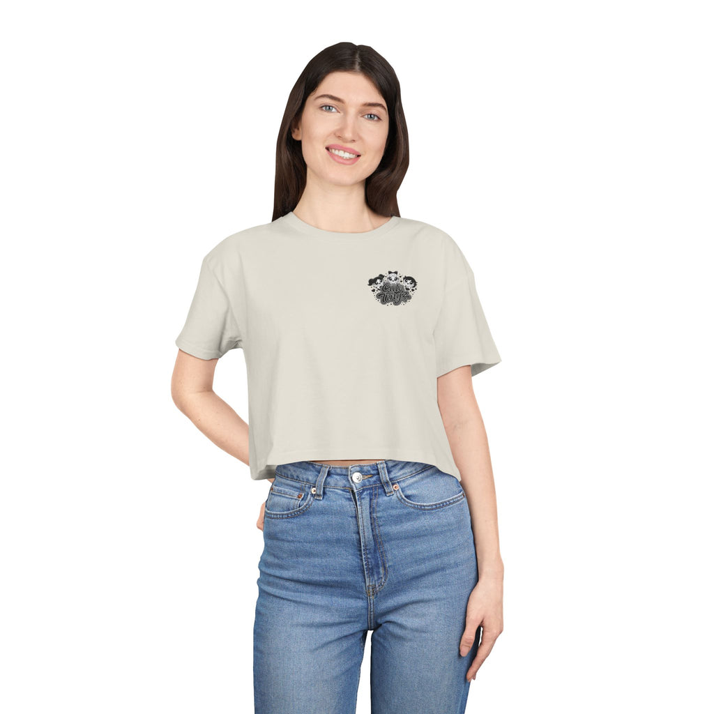 Cute Tingz Trio graphic Retro Crop Tee