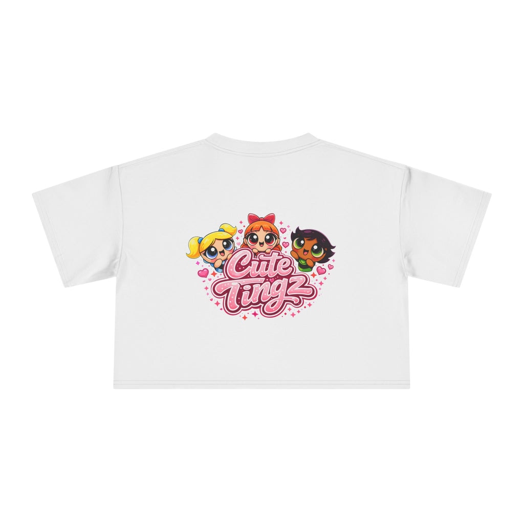 Cute Tingz Graphic Retro Crop Tee