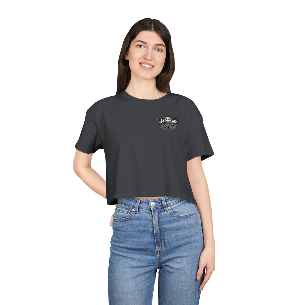 Cute Tingz Trio graphic Retro Crop Tee