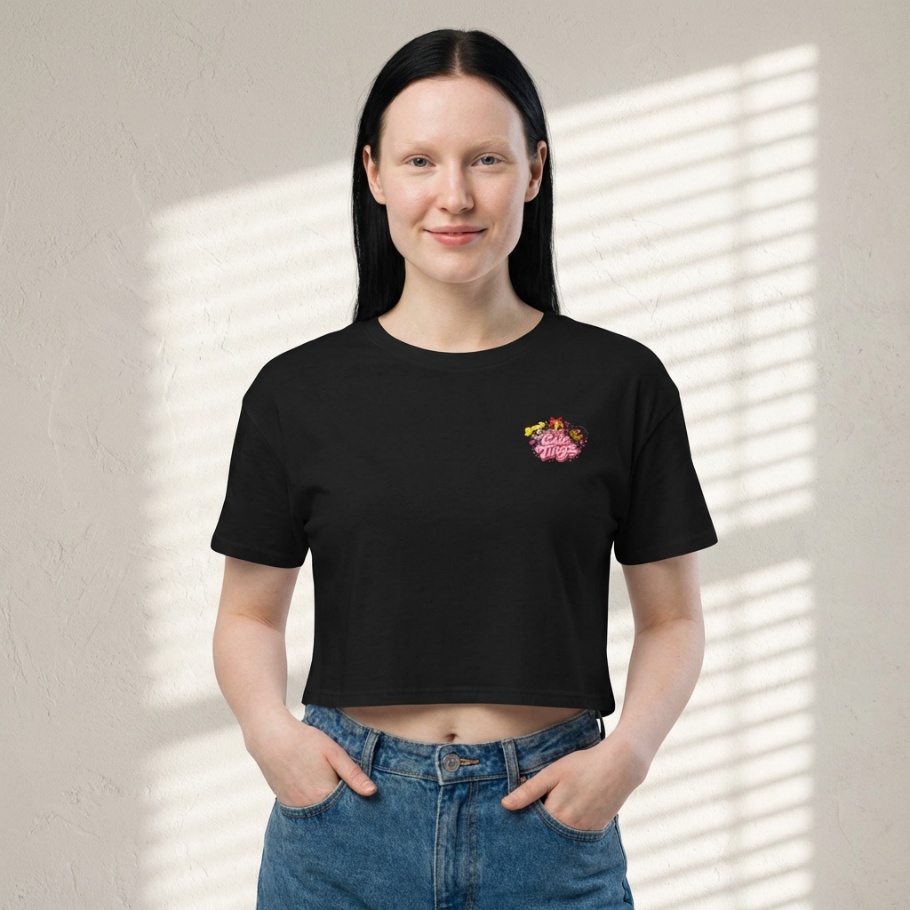 Cute Tingz Graphic Retro Crop Tee