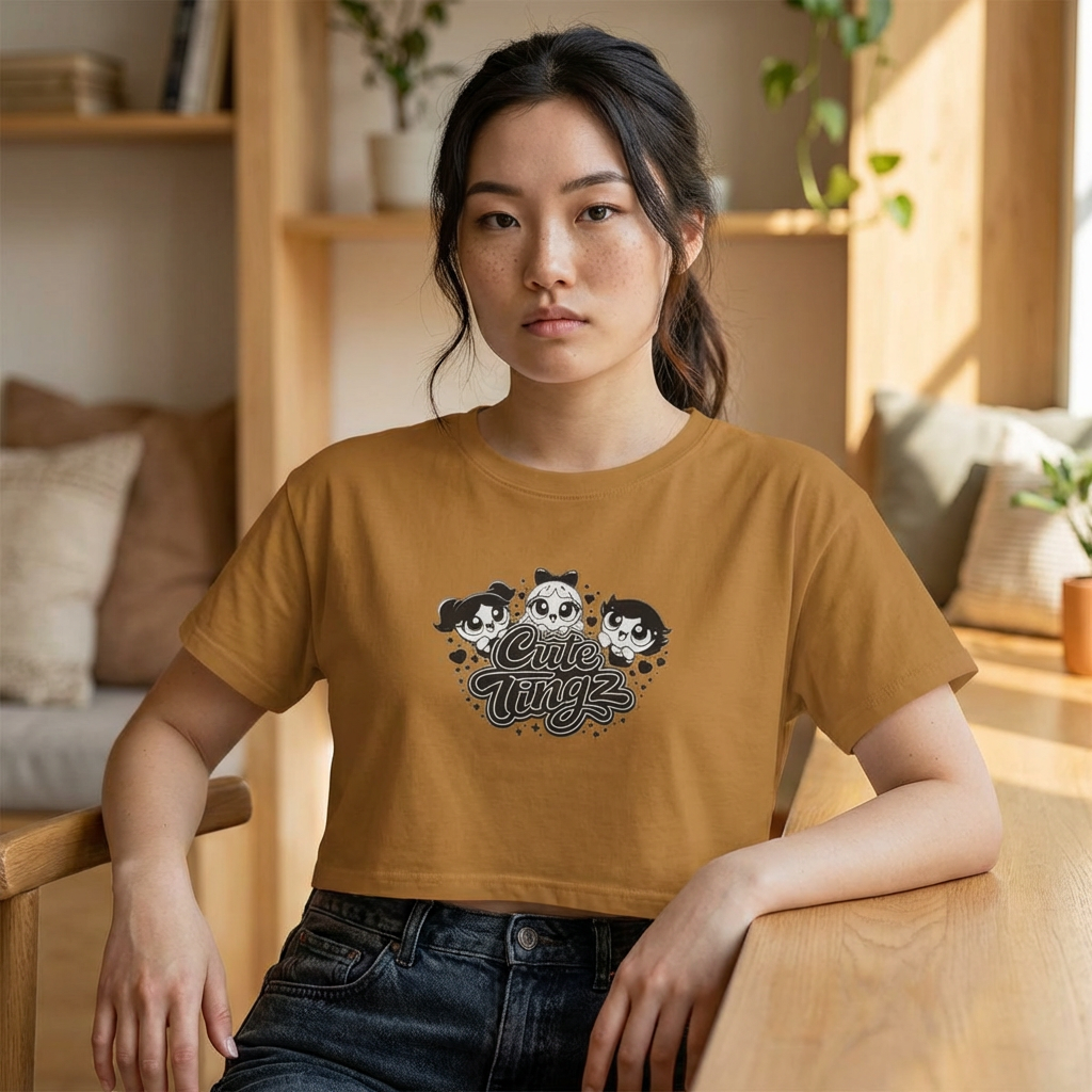 Cute Tingz graphic Crop Tee
