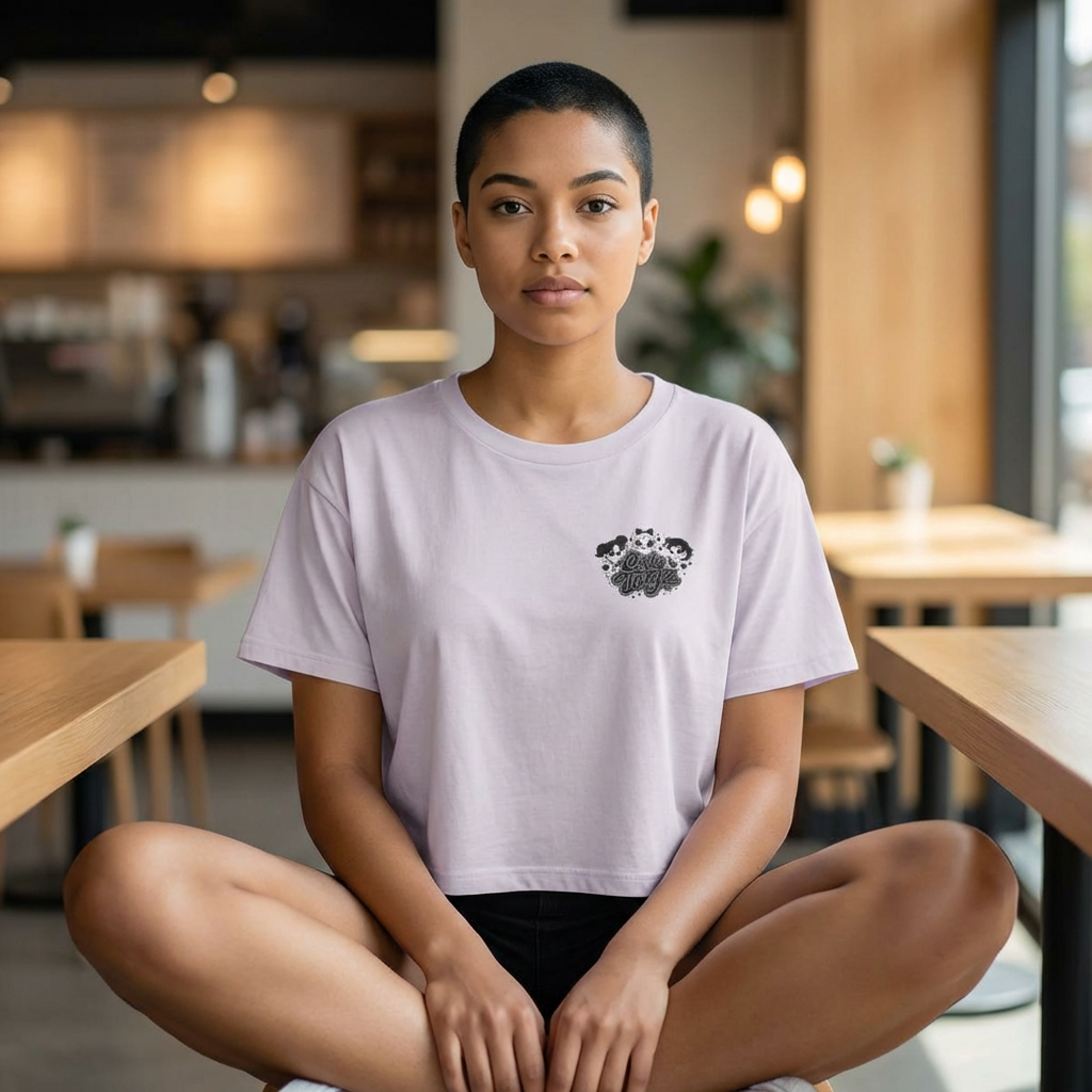 Cute Tingz Trio graphic Retro Crop Tee