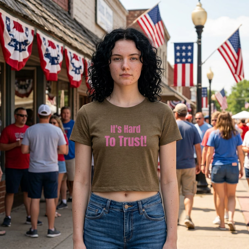 It's Hard To Trust Cropped Tee