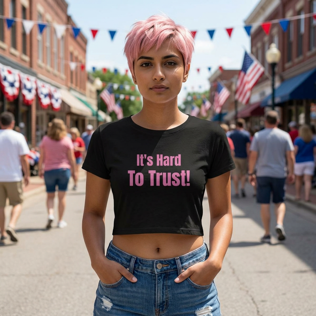 It's Hard To Trust Cropped Tee