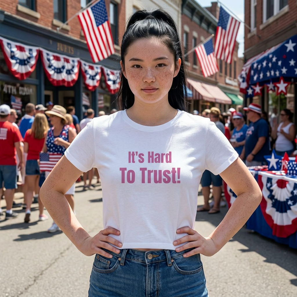It's Hard To Trust Cropped Tee