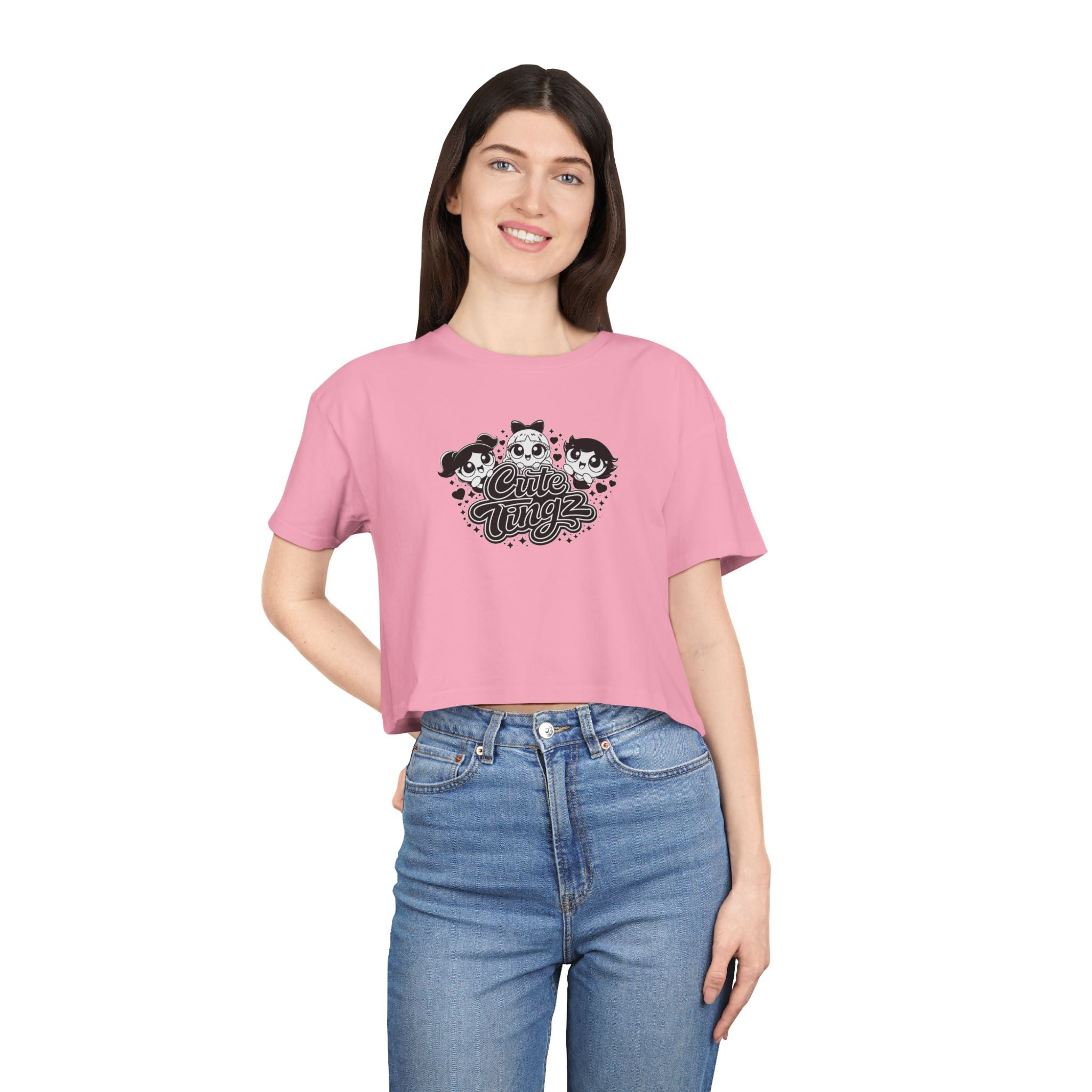Cute Tingz graphic Crop Tee