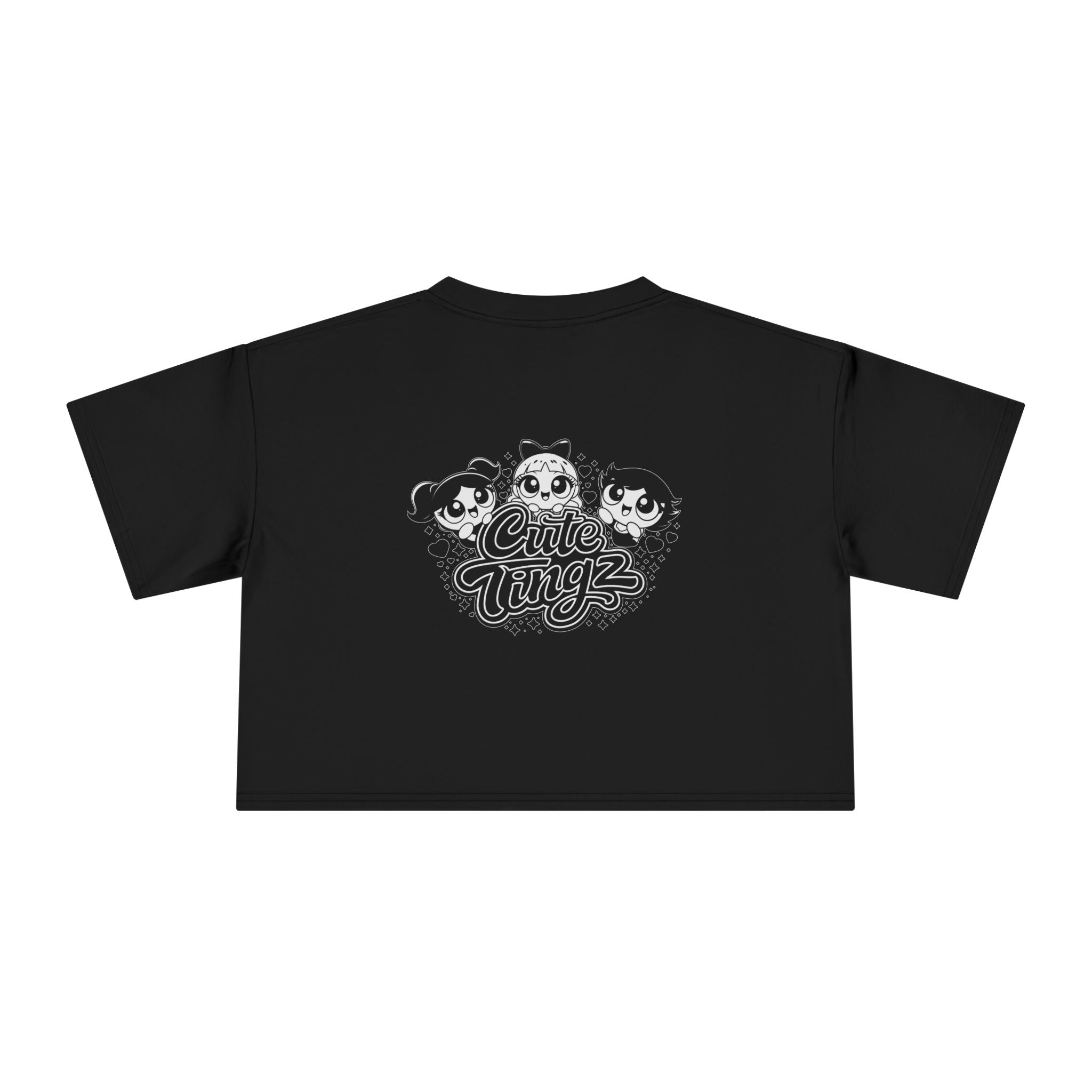 Cute Tingz Trio graphic Retro Crop Tee