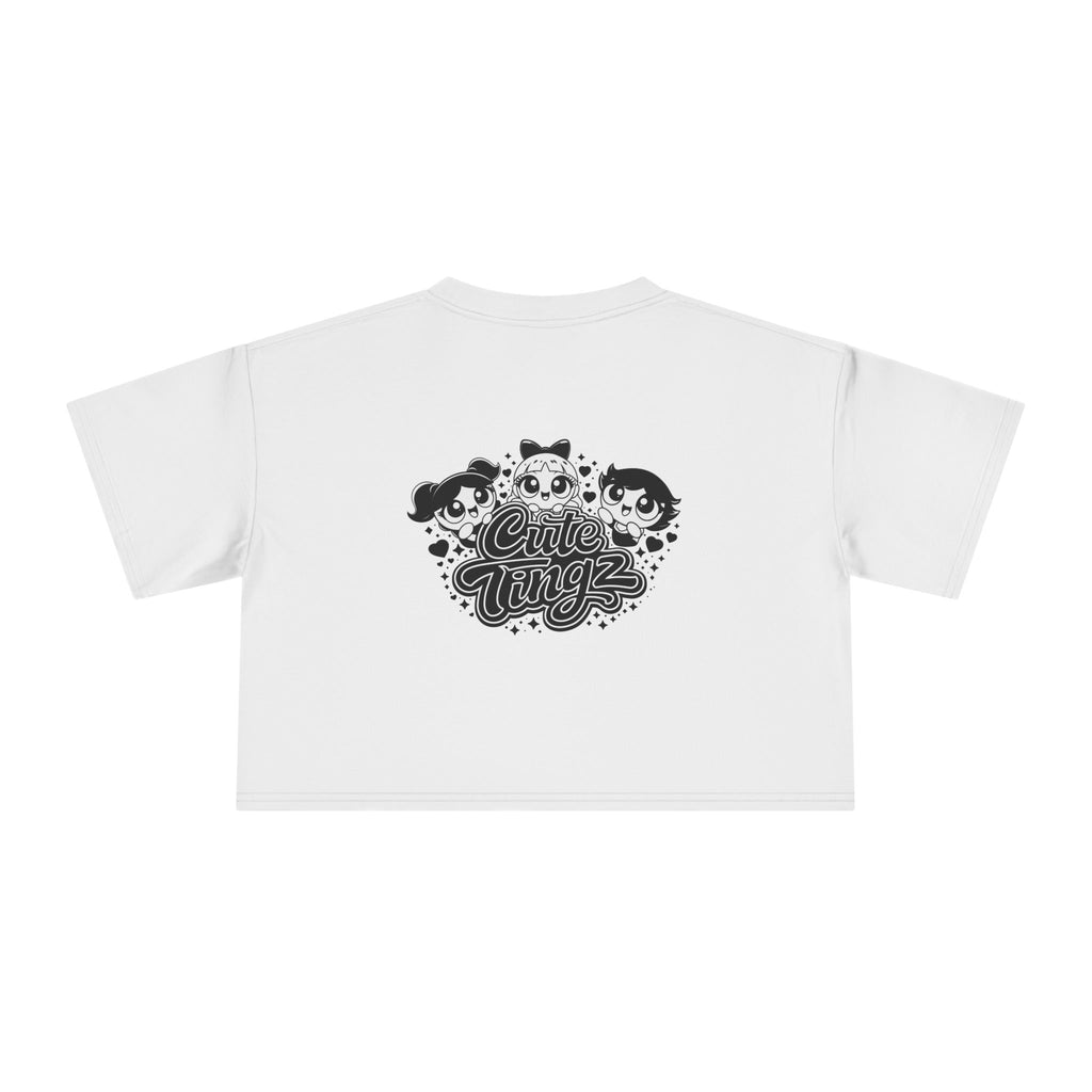 Cute Tingz Trio graphic Retro Crop Tee
