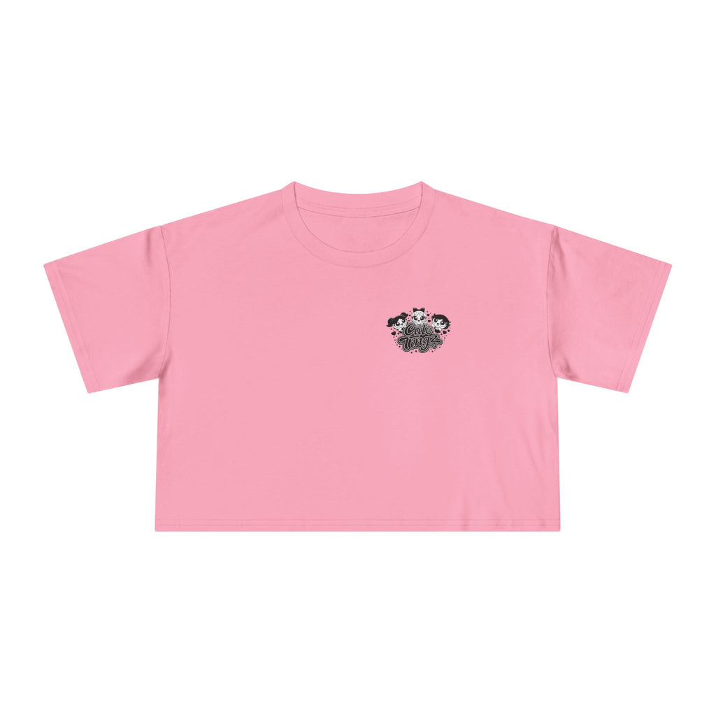 Cute Tingz Trio graphic Retro Crop Tee
