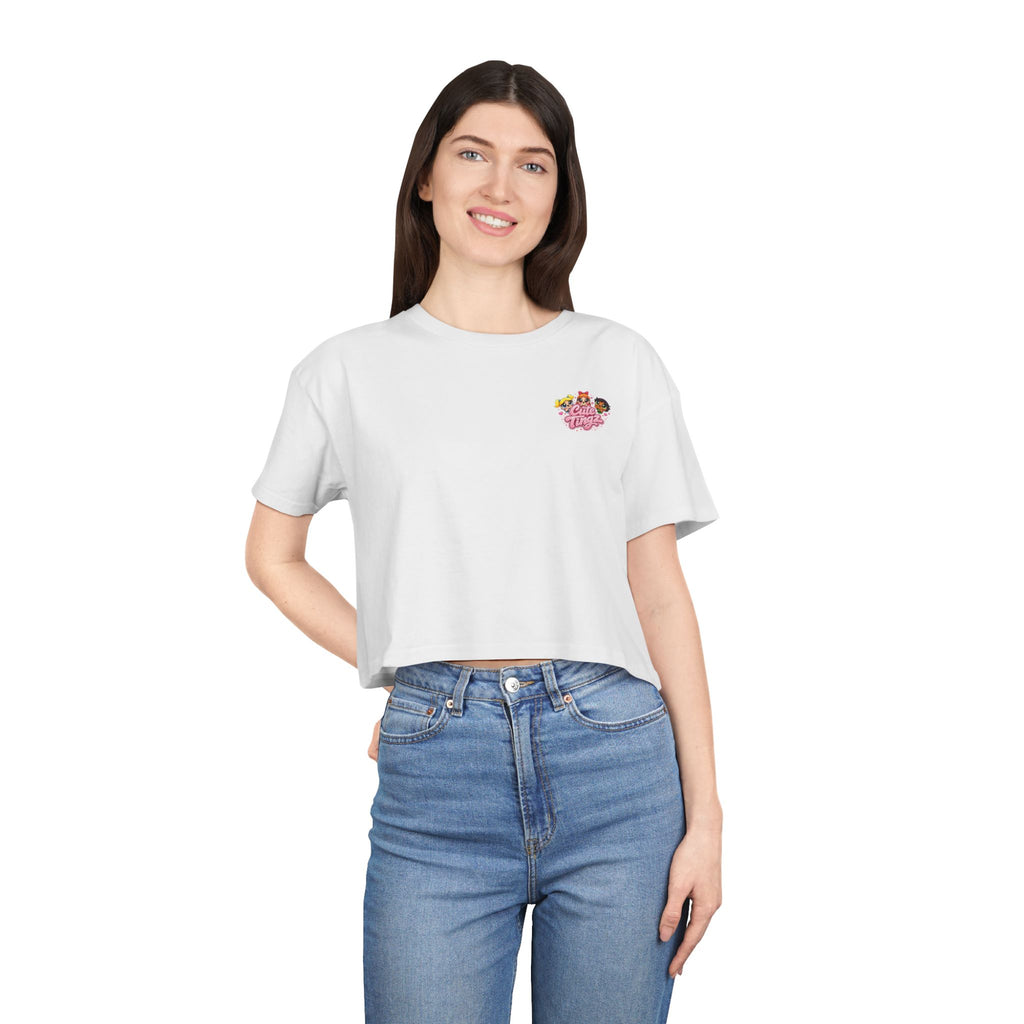 Cute Tingz Graphic Retro Crop Tee