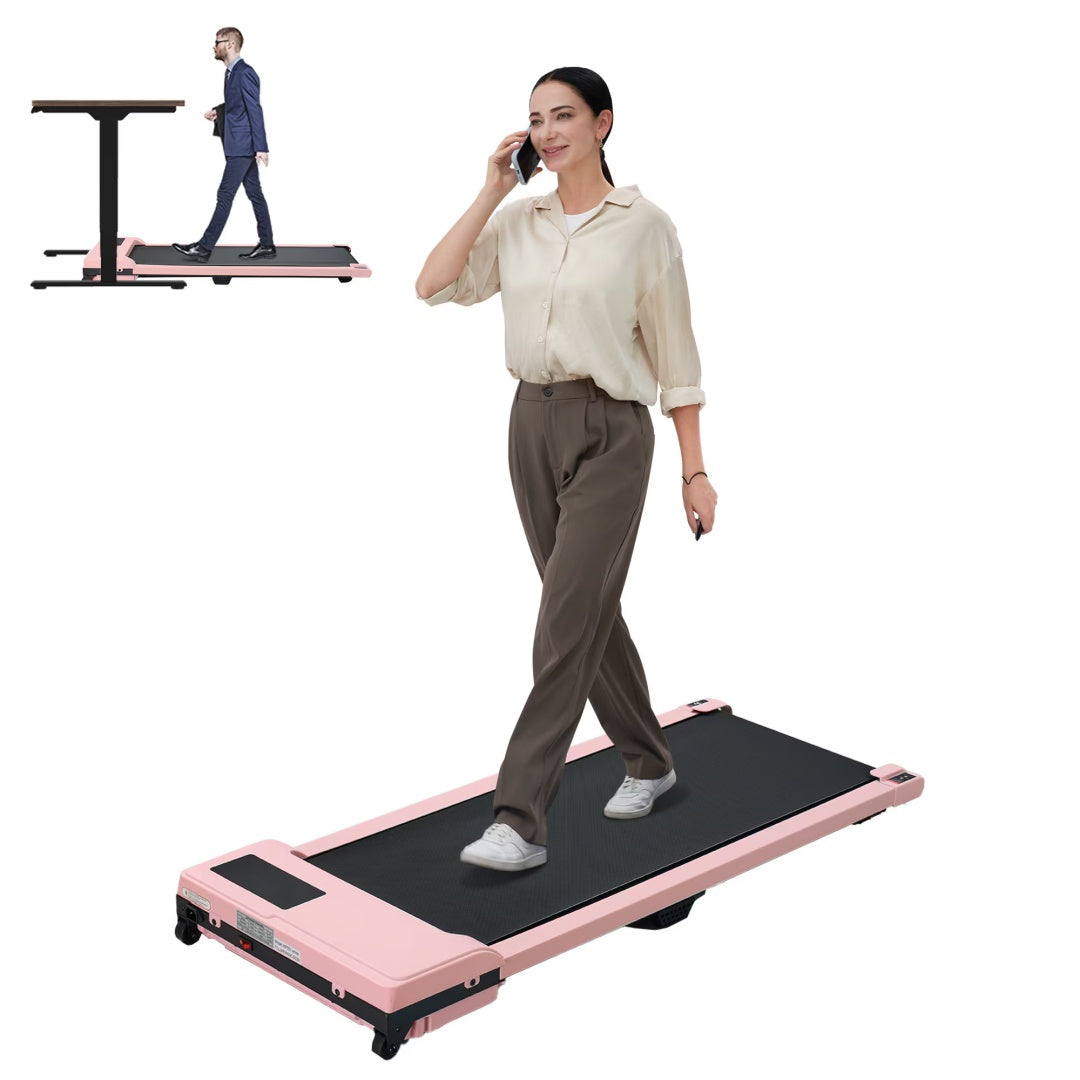 Pink 2.0 HP 3 In-1 Portable Walking Pad Treadmill- Quiet Under Desk Cardio Machine