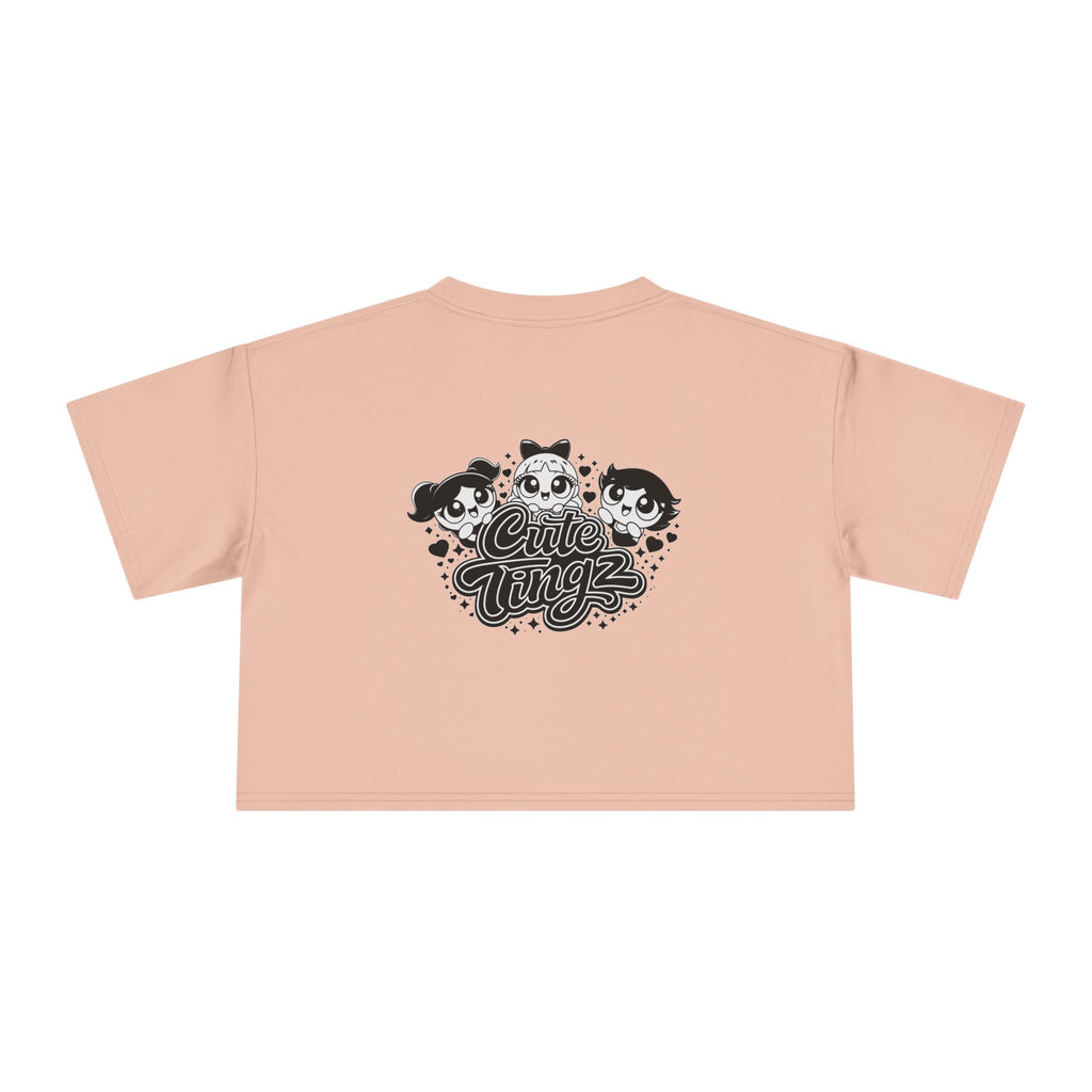 Cute Tingz Trio graphic Retro Crop Tee