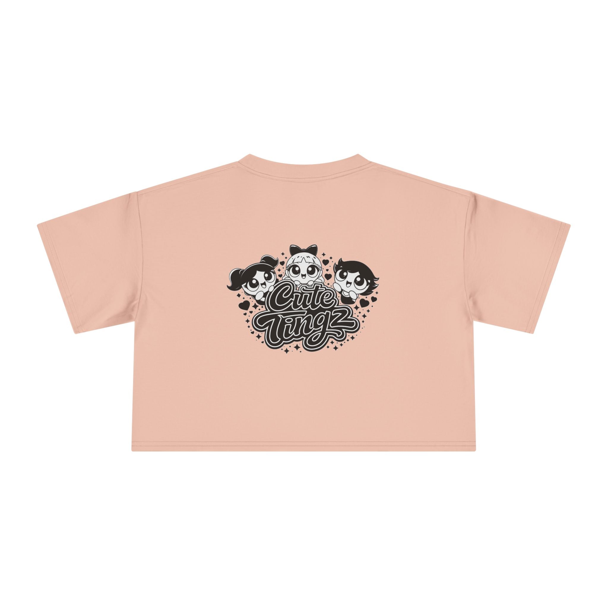 Cute Tingz Trio graphic Retro Crop Tee