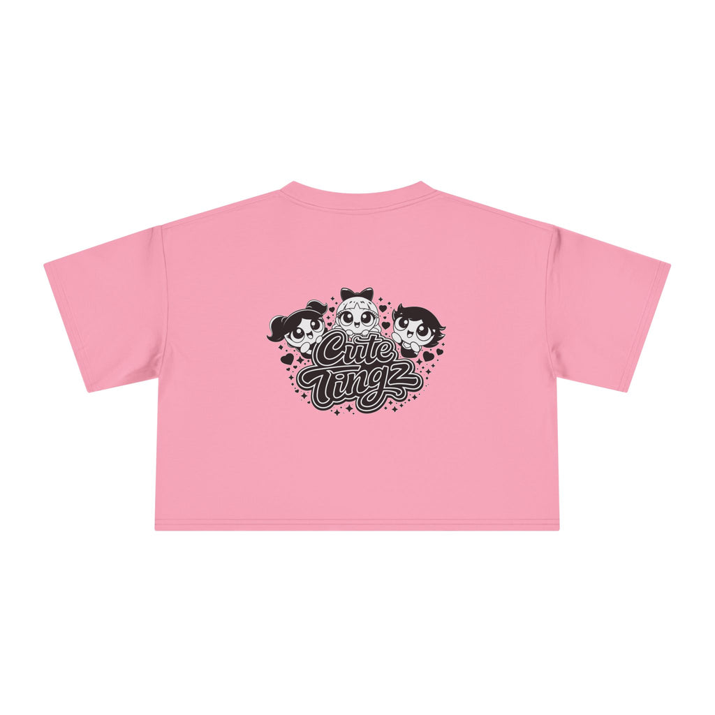 Cute Tingz Trio graphic Retro Crop Tee