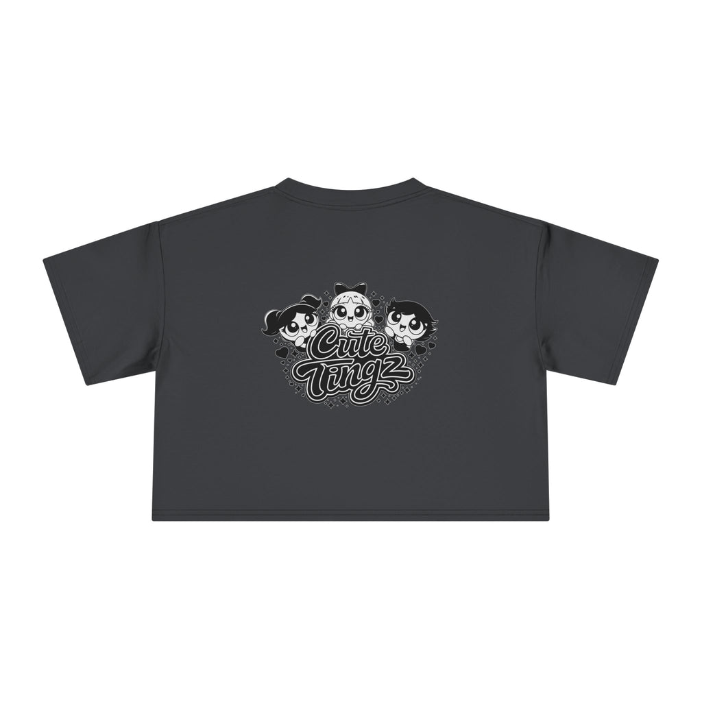Cute Tingz Trio graphic Retro Crop Tee