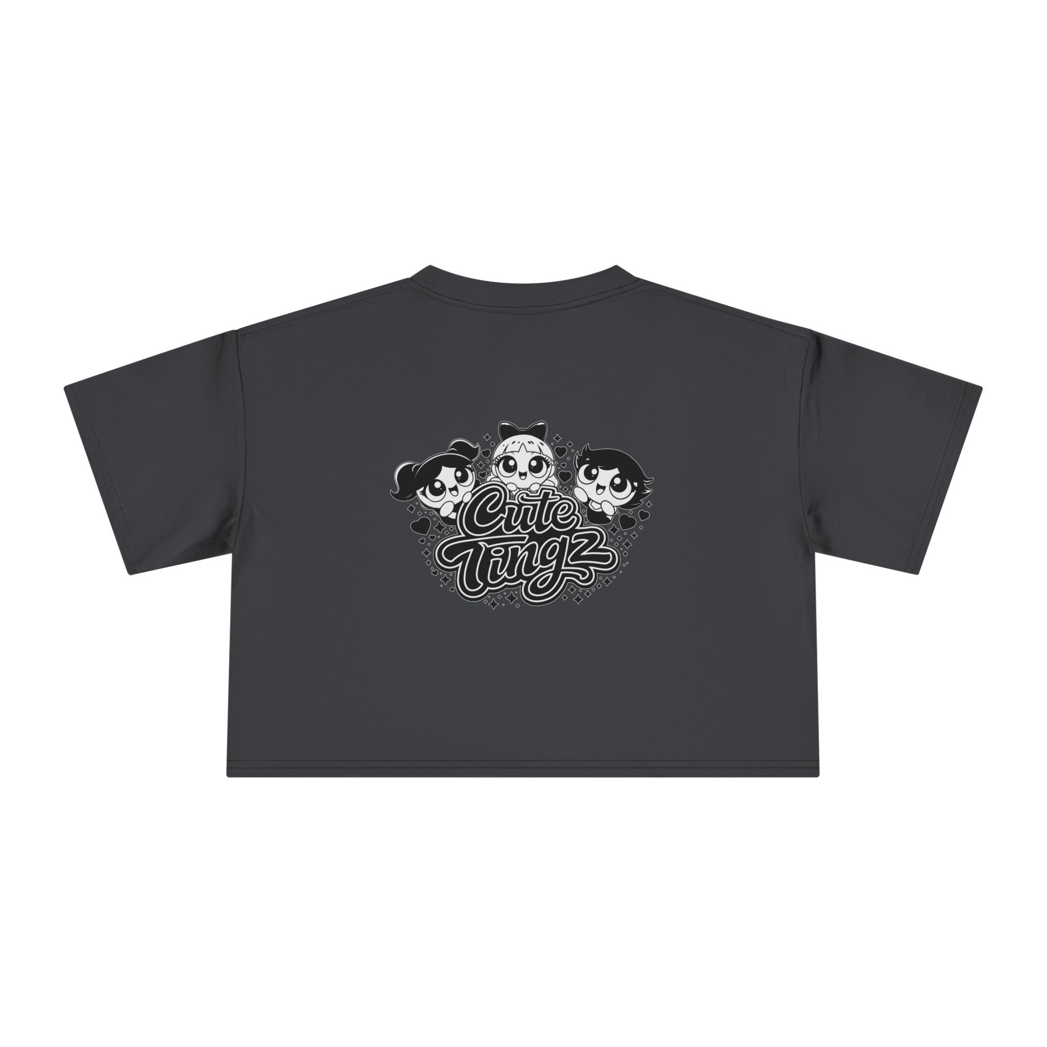 Cute Tingz Trio graphic Retro Crop Tee