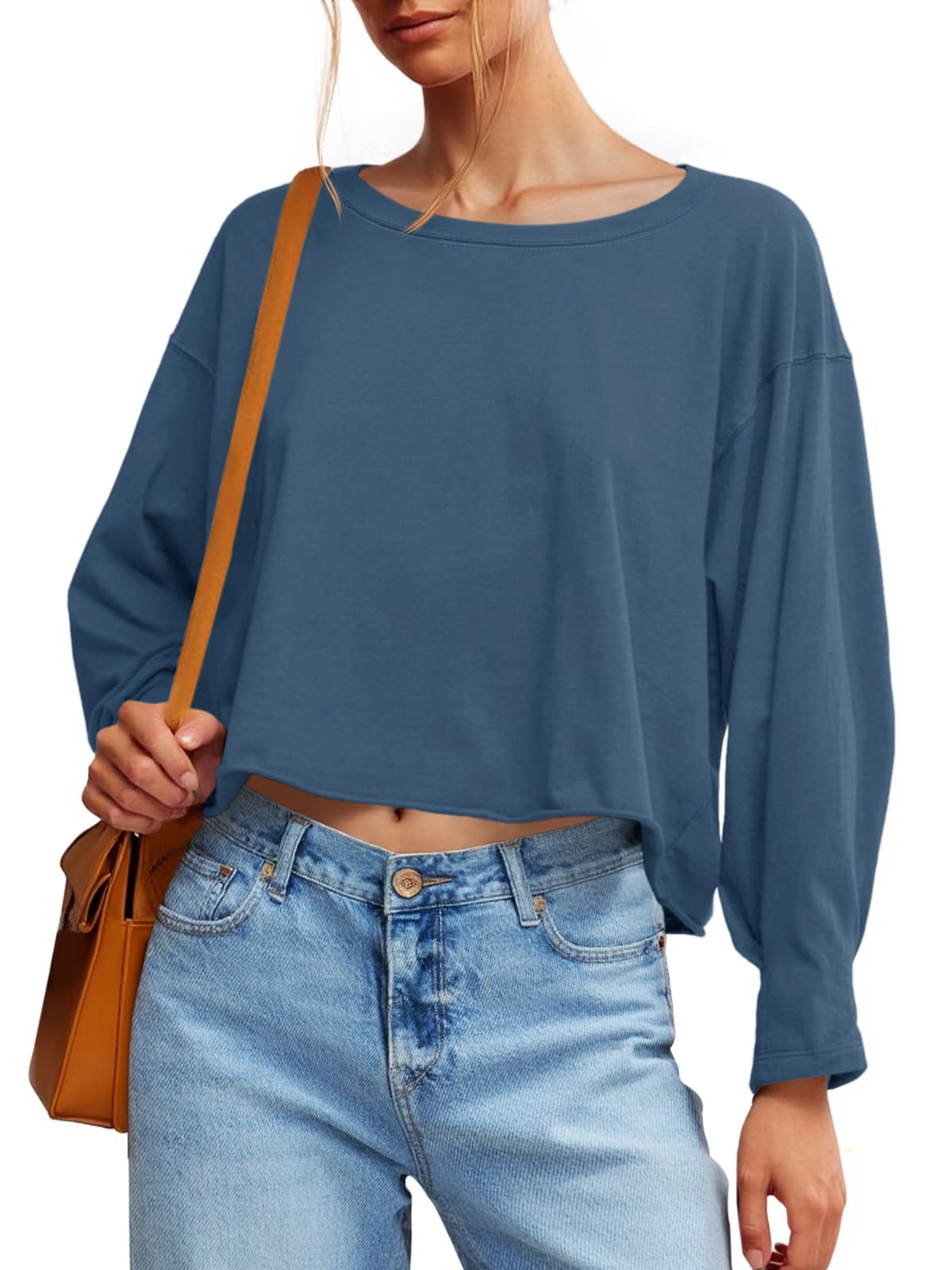 Summer Shirt 2026 Women's Solid T-Shirt for Women Loose Oversized Cropped Top