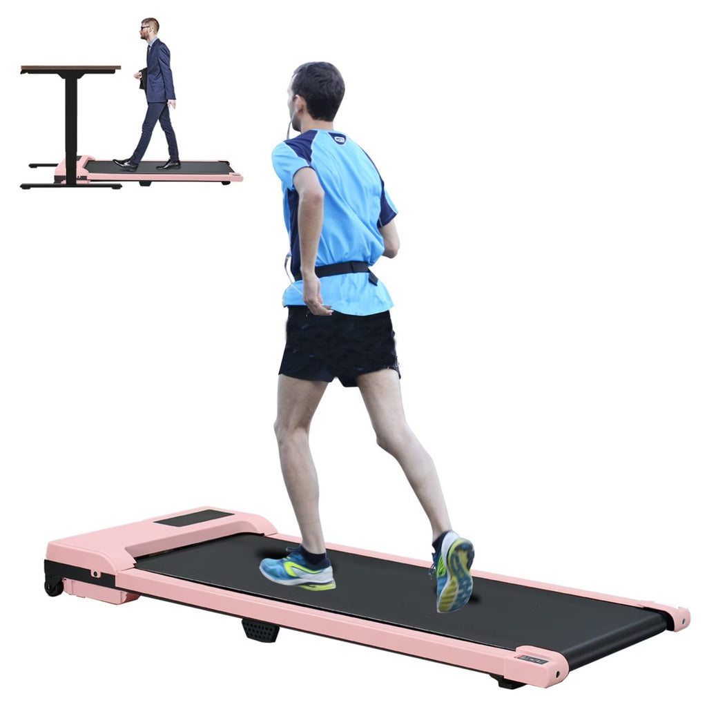 Pink 2.0 HP 3 In-1 Portable Walking Pad Treadmill- Quiet Under Desk Cardio Machine
