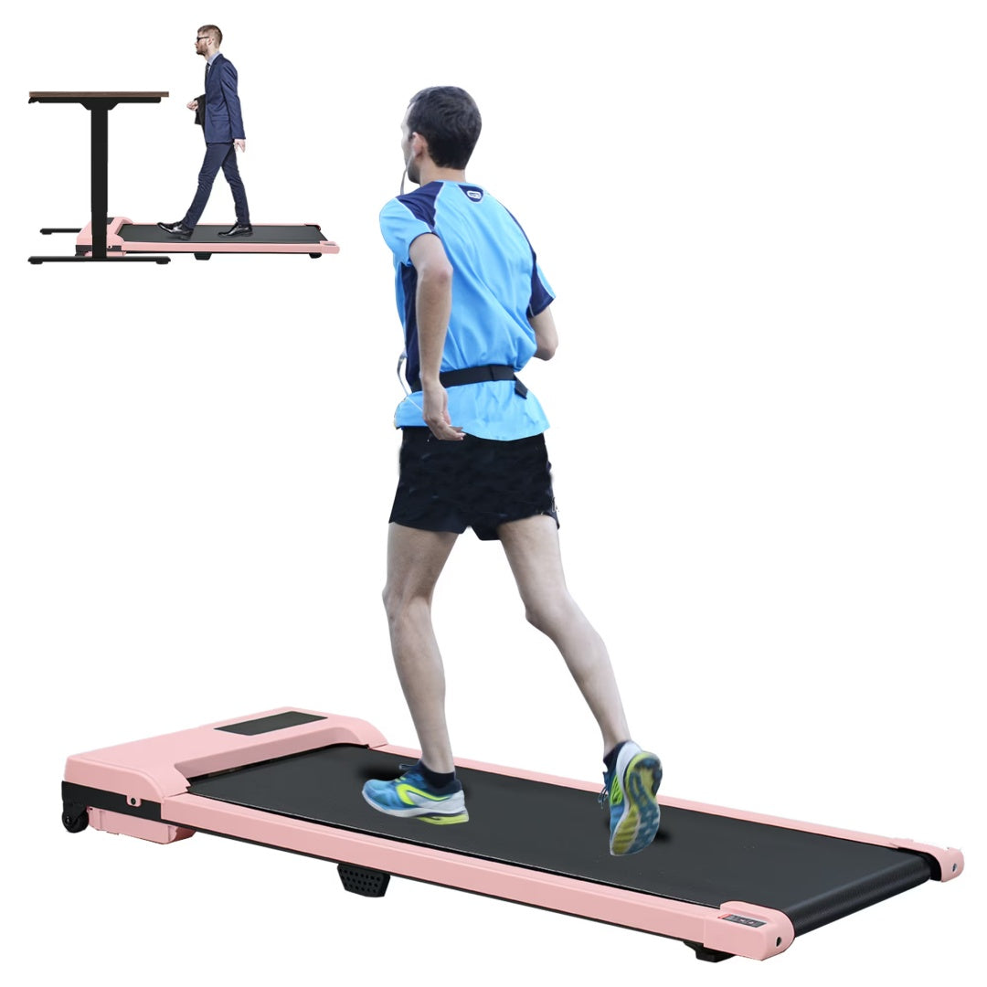 Pink 2.0 HP 3 In-1 Portable Walking Pad Treadmill- Quiet Under Desk Cardio Machine