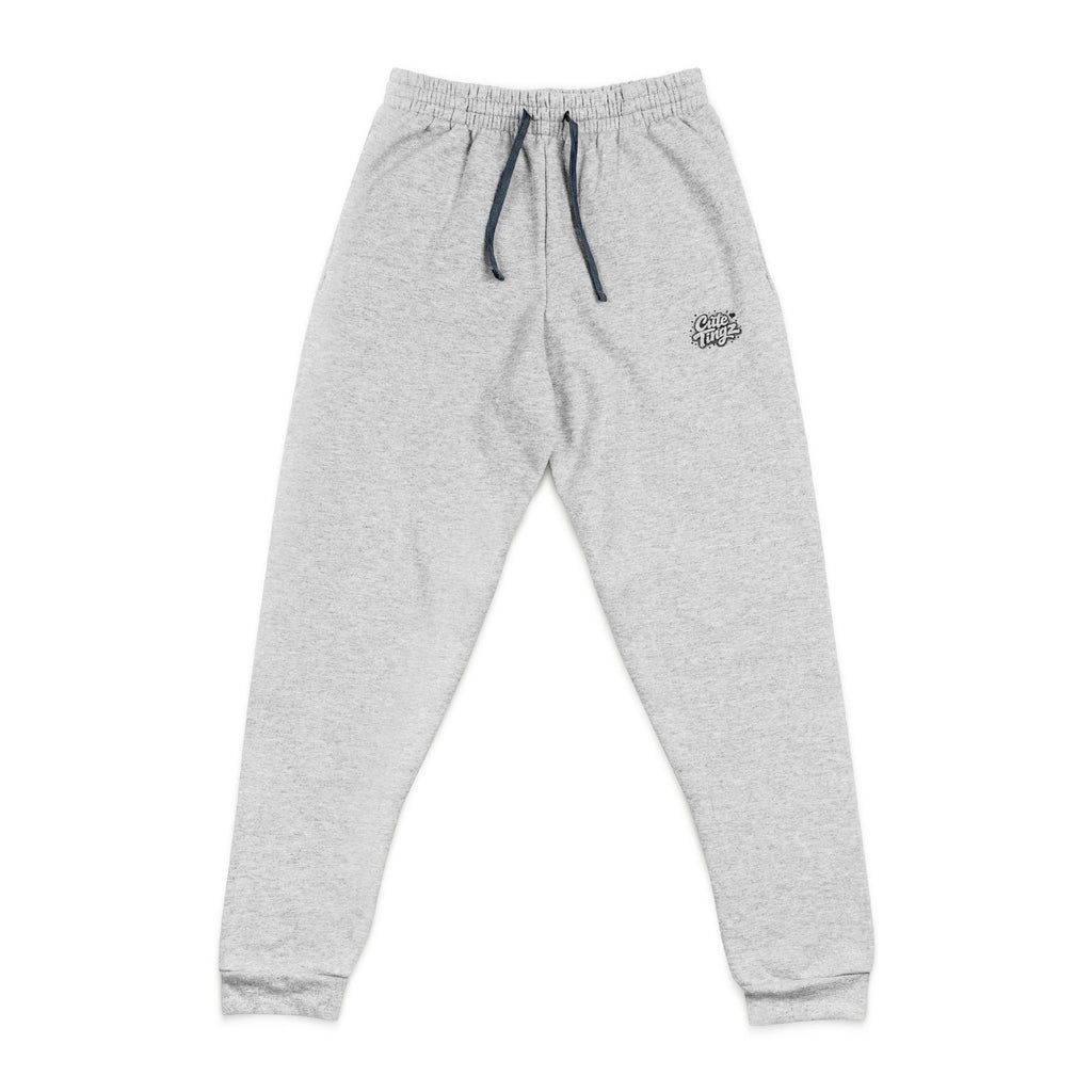 Cute Spider Embroidery Joggers | Grey Sweatpants with Small Chest Patch