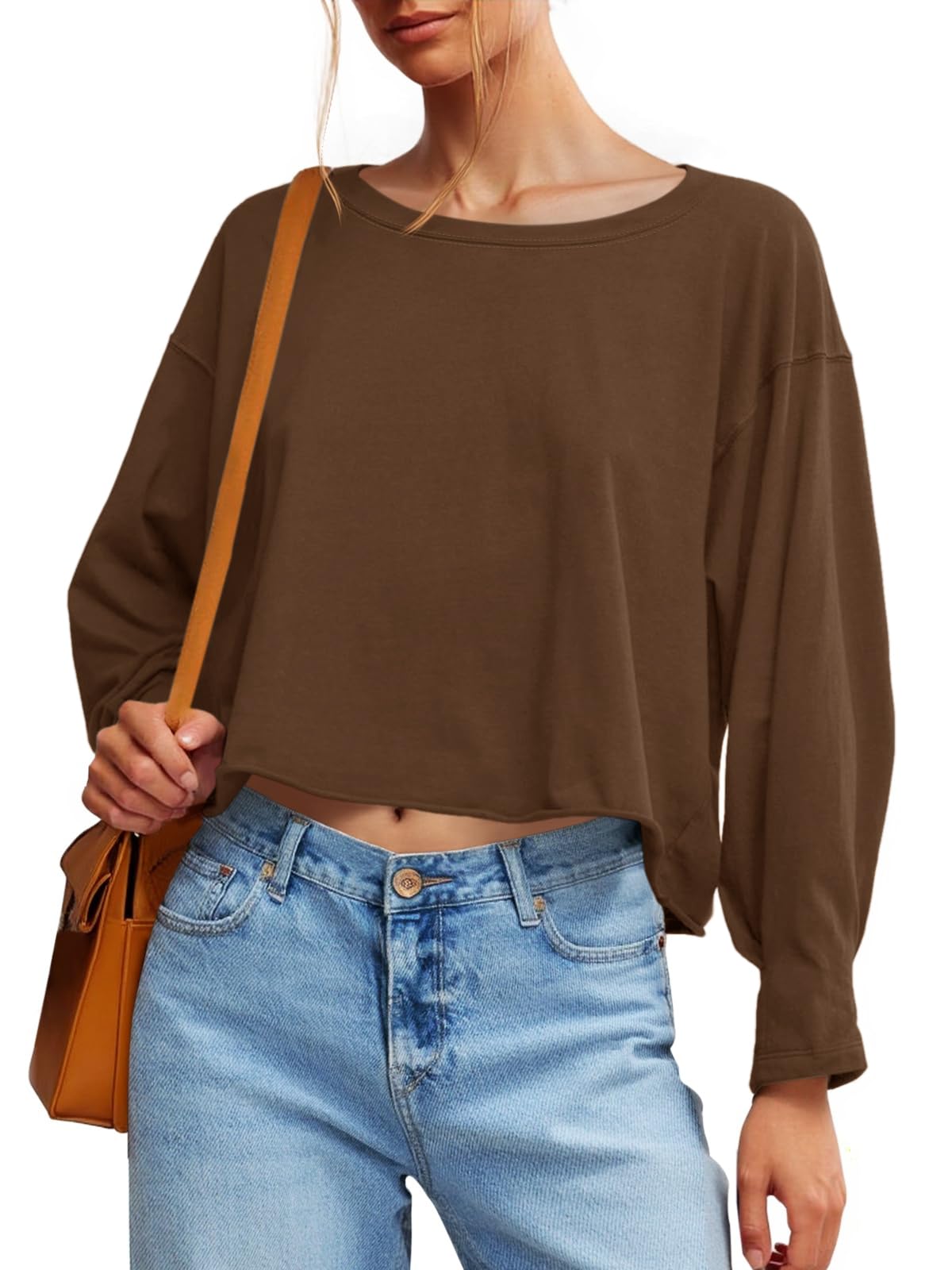 Summer Shirt 2026 Women's Solid T-Shirt for Women Loose Oversized Cropped Top