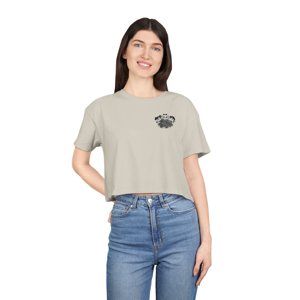 Cute Tingz Trio graphic Retro Crop Tee