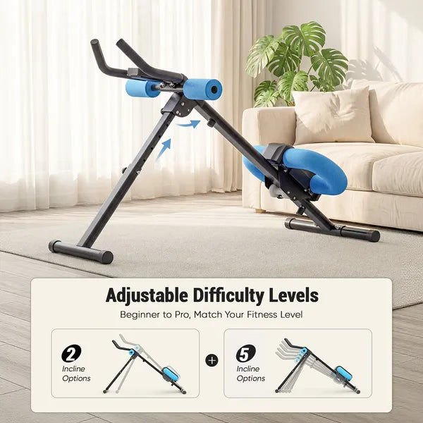 Adjustable Foldable Ab Machine For Home Gym