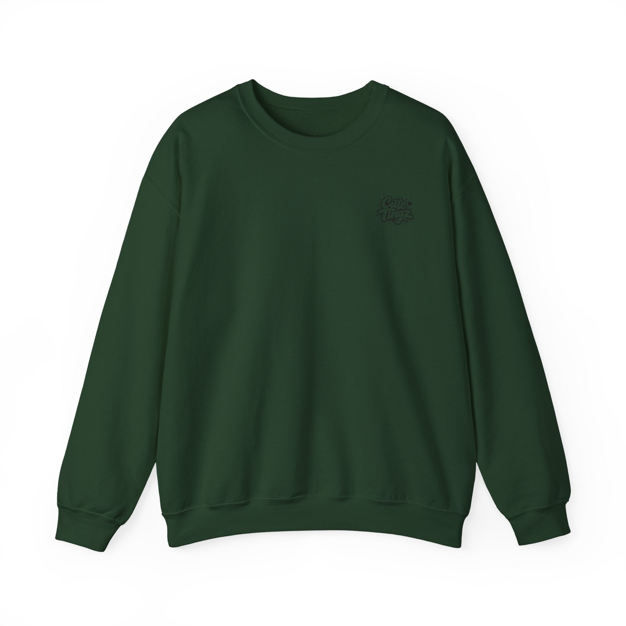 Adult Crewneck Sweatshirt — White Graphic Logo Pullover