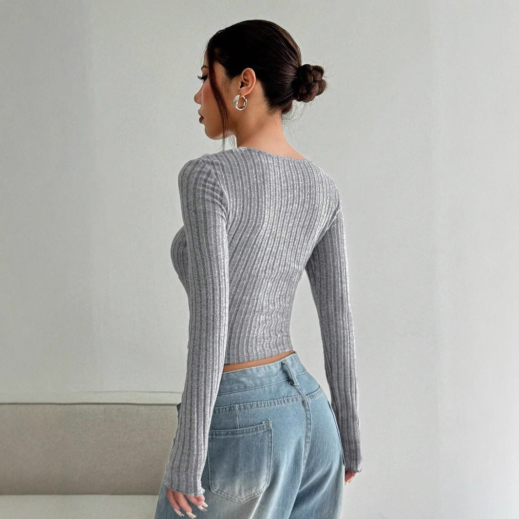 Ribbed Long Sleeve Top