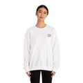 Adult Crewneck Sweatshirt — White Graphic Logo Pullover