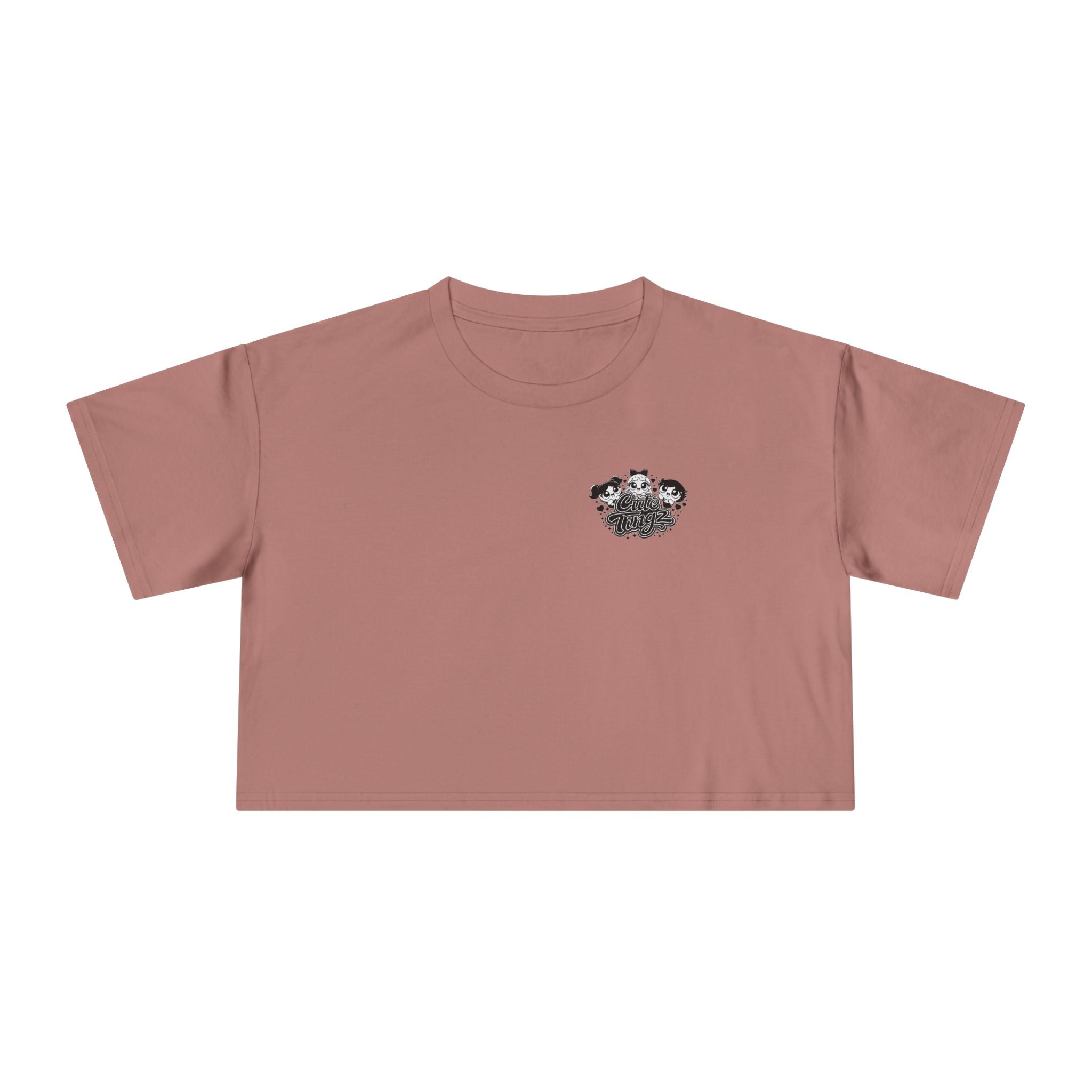 Cute Tingz Trio graphic Retro Crop Tee