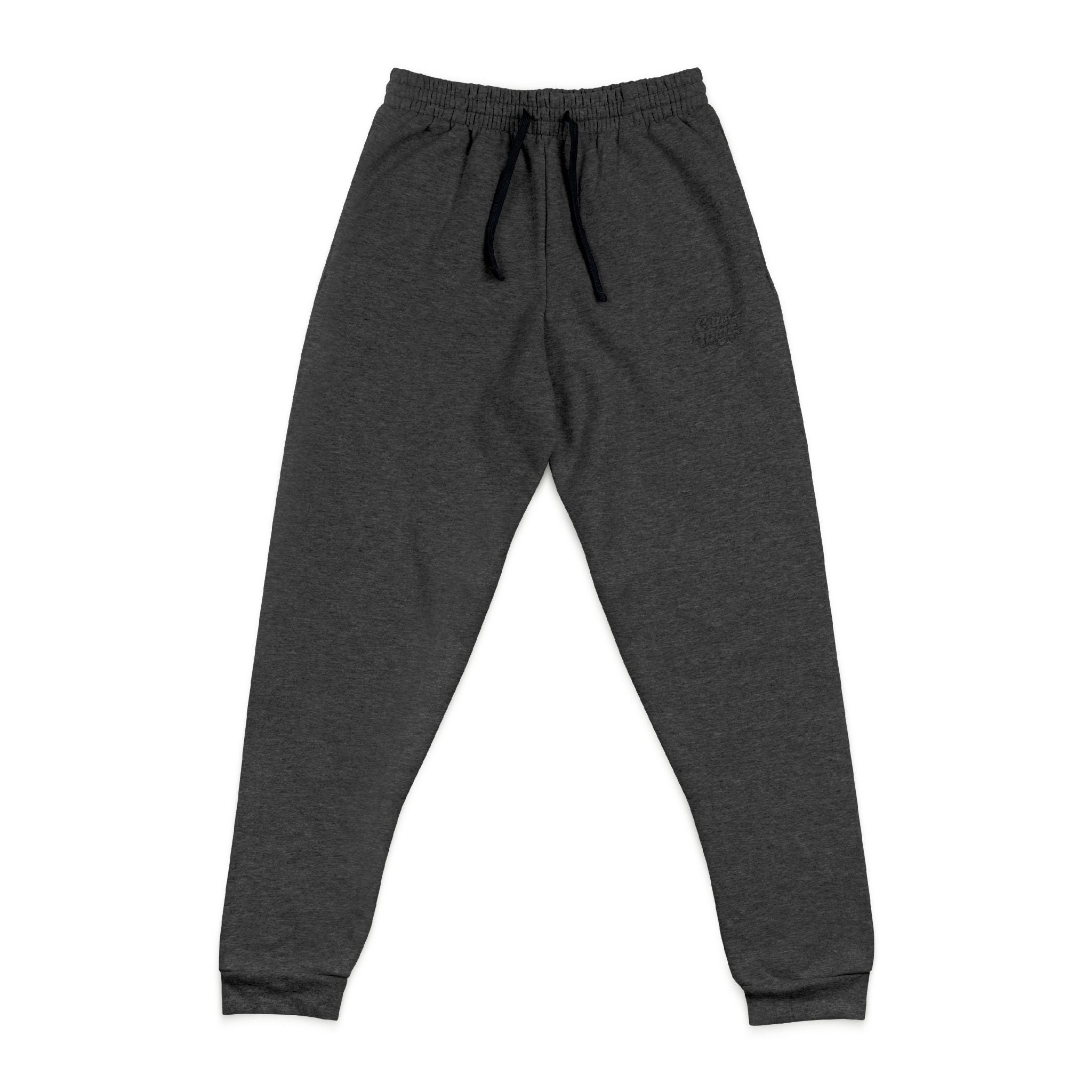 Cute Spider Embroidery Joggers | Grey Sweatpants with Small Chest Patch