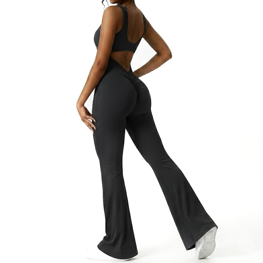 Sleeveless Flare Jumpsuit