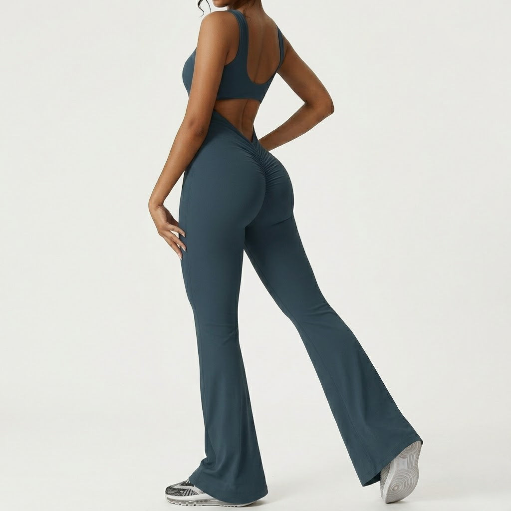Sleeveless Flare Jumpsuit