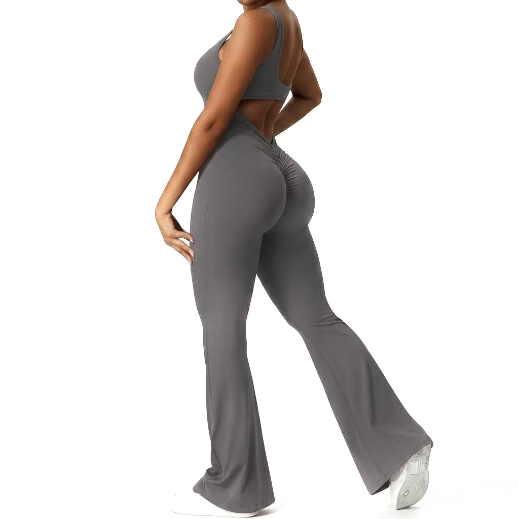 Sleeveless Flare Jumpsuit