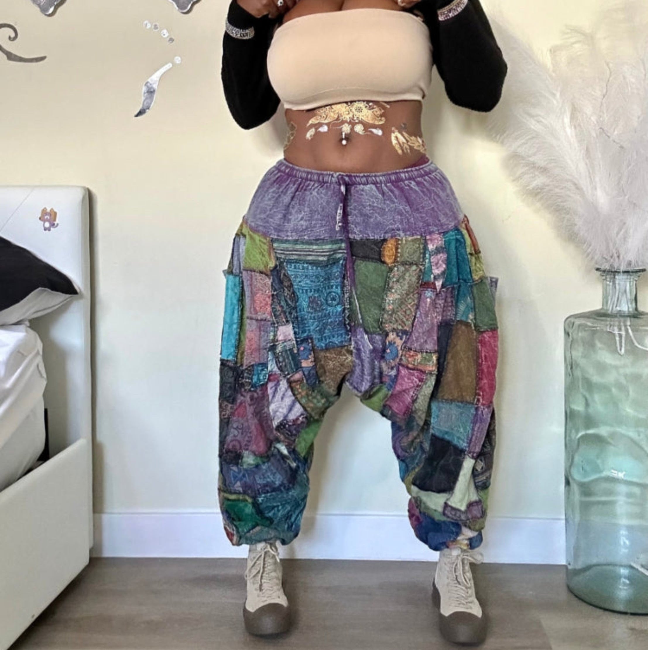 Boho Patchwork Harem Unisex Pants
